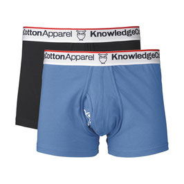 Knowledge Cotton Apparel Short Unterhose 2er Pack blau