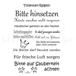 Serviette "Toiletten Regeln"