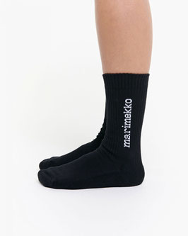 Marimekko Aarni Single Logo socks black/white- Marimekko Socken