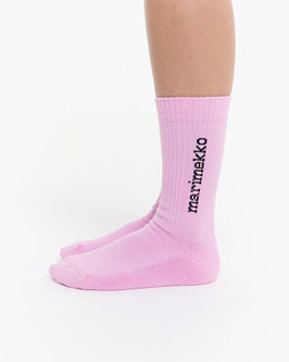 Marimekko Aarni Single Logo socks pink/black- Marimekko Socken