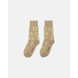 Marimekko Kasvaa Iso Logo socks sand/light yellow- Marimekko Socken