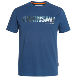 T-shirt (blauw) kettingzaag