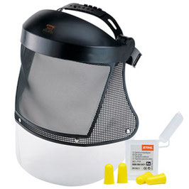 Gelaats-/gehoorbescherming lang met nylon raster