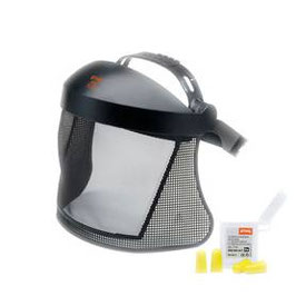 Gelaats-/gehoorbescherming kort met nylon raster