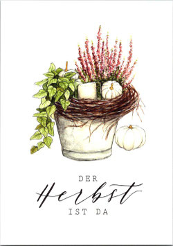 Postkarte Der Herbst ist da