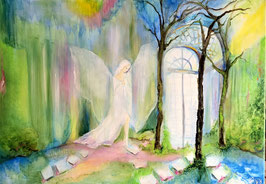 Titel: Engel - Göttin der kosmischen Verbindung (ein Original 70 x 50 cm)