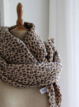 Musselintuch Gross mit Leoprint