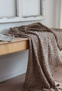 Plaid aus Musselin Double/Gauze Leoprint