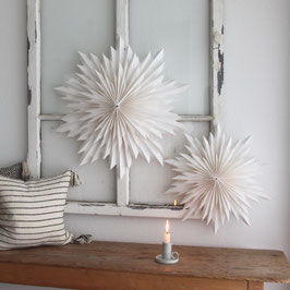 Schneesterne offwhite mit leichtem Glanz