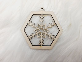 Geschenkanhänger Design "Schneeflocke filigran"