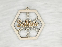Weihnachtsanhänger Design "Stern" personalisierbar