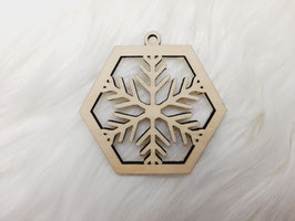Geschenkanhänger Design "Schneeflocke"