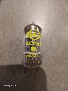 Mullard ECC82 yellow print