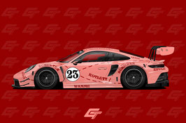Poster Porsche 911 992 (992-R-S-PinkPig)