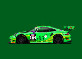 LED Poster Porsche 911 992 GT3 Bathurst #Greeno