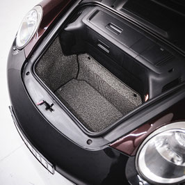 Kofferraummatte Watercooled 997 987 - 911, Boxster, Cayman Kofferraummatte 2005-2012 - Schwarz Grau Houndstooth Pepita