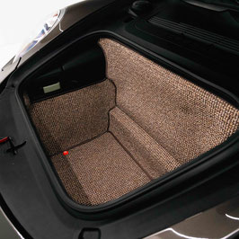 Braune Pepita Hahnentritt Kofferraummatte / Trunk Mat für für 991 / 981 Boxster Cayman 2011 - 2018