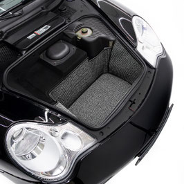 Schwarz / Graue Pepita Hahnentritt Kofferraummatte / Trunk Mat für für 996 / 986 Boxster 1997 - 2004