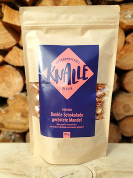 Popcorn Dunkle Schokolade geröstete Mandel
