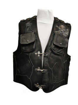 Vest Black Vintage Skull&Bones XL