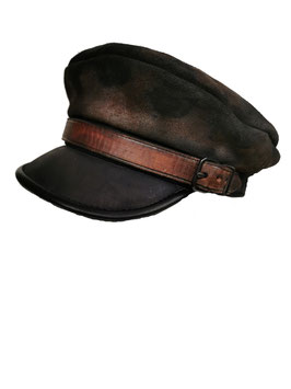 Vintage Cap grau-schwarz-braun-antik. 56-57,5 verstellbar. Sonderpreis