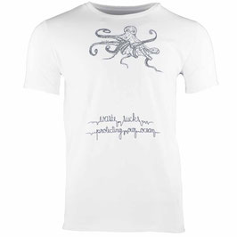 Krake | honourebel Men's COMMON OCTOPUS II T-shirt - Whitewater/Anthracite