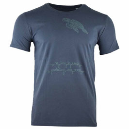Schildkröte | honourebel Men's OLIVE RIDLEY SEA TURTLE T-shirt - SquidInkGrey/Green