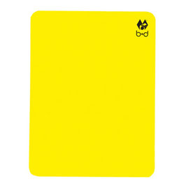 Carte disciplinaire d'arbitre, rouge fluo