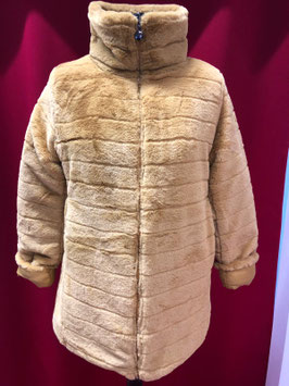 Plüschjacke zum Wenden in messing