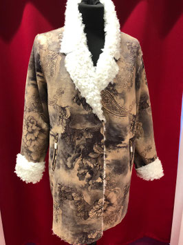 Langjacke in Wildlederoptik