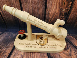 Feuerwehr Strahlrohr aus Zirbenholz