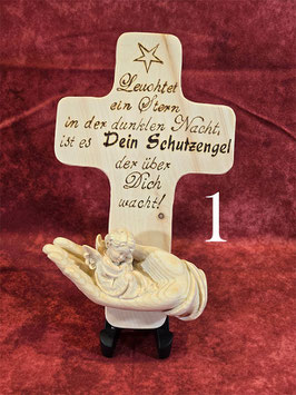 Kreuz mit Engel und Spruch