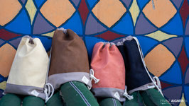 Bag "Only one Color - Gelb/Orange/Dunkelbraun/Schwarz" in Raulederoptik