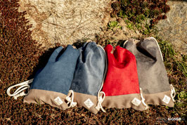 Bag "Only one Color-Grau/Graublau/Rot" in Raulederoptik