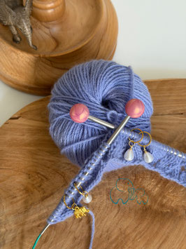 Maschenstopper Amethyst Kugeln