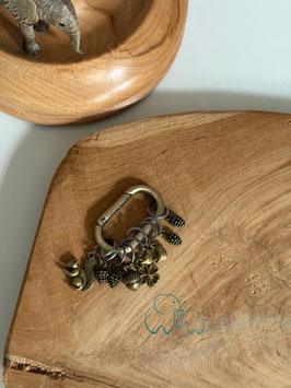 Maschenmarkierer Eichhörnchen Bronze Antik 9er Set