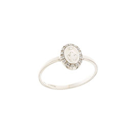 Anello con miracolosa in oro bianco gr 2.00 referenza: 803321715222