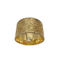 Anello con preghiera in oro giallo gr 10.50 referenza: 803321714240