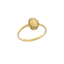 Anello con miracolosa in oro giallo gr 2.00 referenza: 803321715221