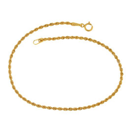 Bracciale donna in oro giallo 18 kt maglia a fune laser codice: BR803321703122