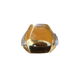Anello uomo in oro giallo e bianco a scudo codice: A803321707710OGB