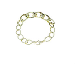 Bracciale donna classico in Oro giallo catena a scalare con maglie ovali lucide e lavorate Codice:  BR984G