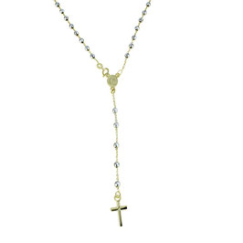 Collana Rosario in oro giallo e Bianco18 Kt Referenza: C1932BG