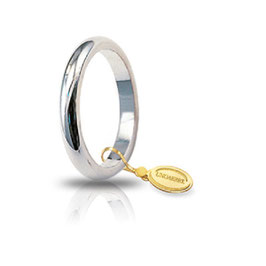Fede Unoaerre Francesina Oro Bianco  4 GR mm 3,0 Francesina Referenza: 40 AFN4B