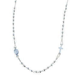 Collana Rosario In Oro Bianco 18 Kt C1940B