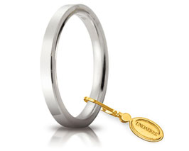 Fede Unoaerre Cerchi di Luce Oro bianco 2.5 mm. - Gr. da 3,70 a 5,10 Referenza: 25 AFC 2