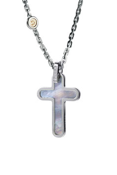 COMETE COLLANA COMETE UOMO MADRE PERLA DIAMANTE  UGL 319