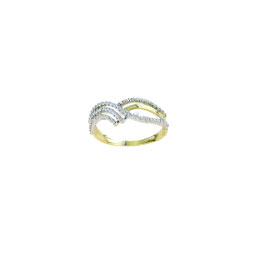 Anello fantasia con pavè donna in oro giallo zirconi gr 2.50 referenza: A2404G