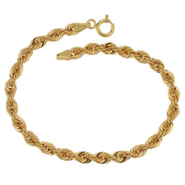 Bracciale donna in oro giallo 18 kt maglia a fune Codice: BR803321706112
