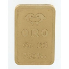 Lingotto in oro 750/00 18 kt da 100 grammi